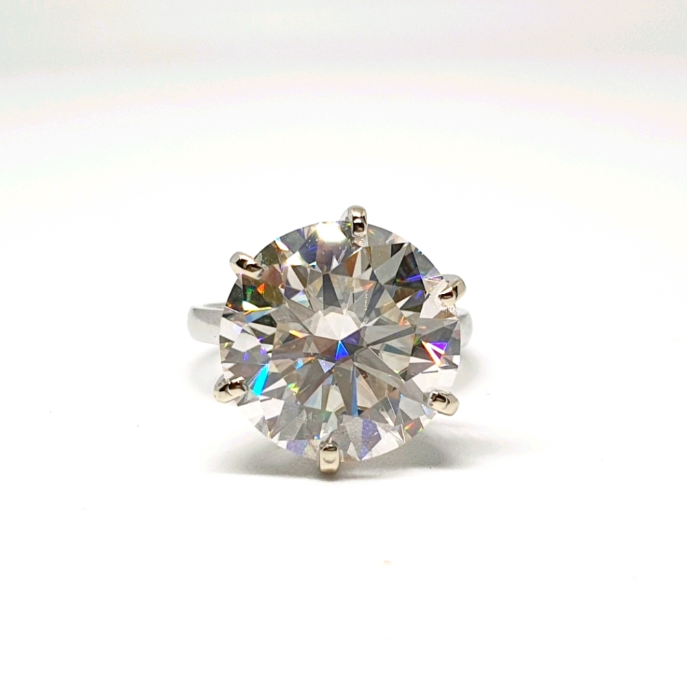 10.00 CARAT (D-E-F) MOISSANITE ENGAGEMENT RING